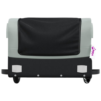 vidaXL Bike Trailer Black and Grey 30 kg Iron