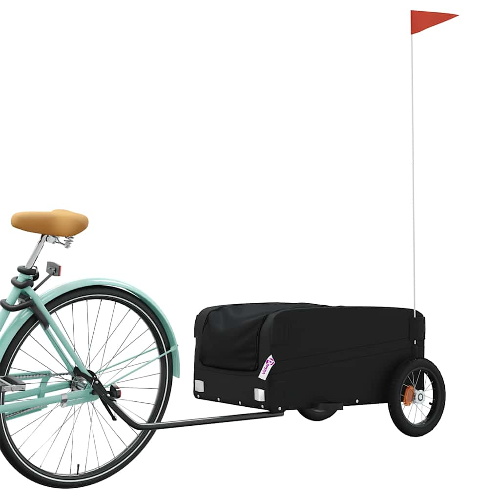 vidaXL Bike Trailer Black 30 kg Iron