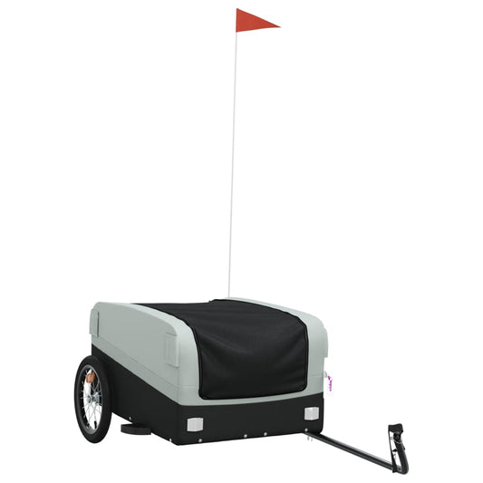 vidaXL Bike Trailer Black and Grey 45 kg Iron