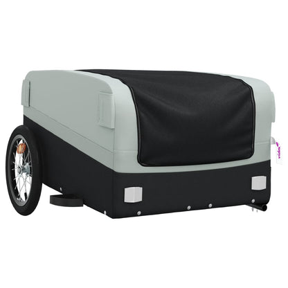 vidaXL Bike Trailer Black and Grey 45 kg Iron