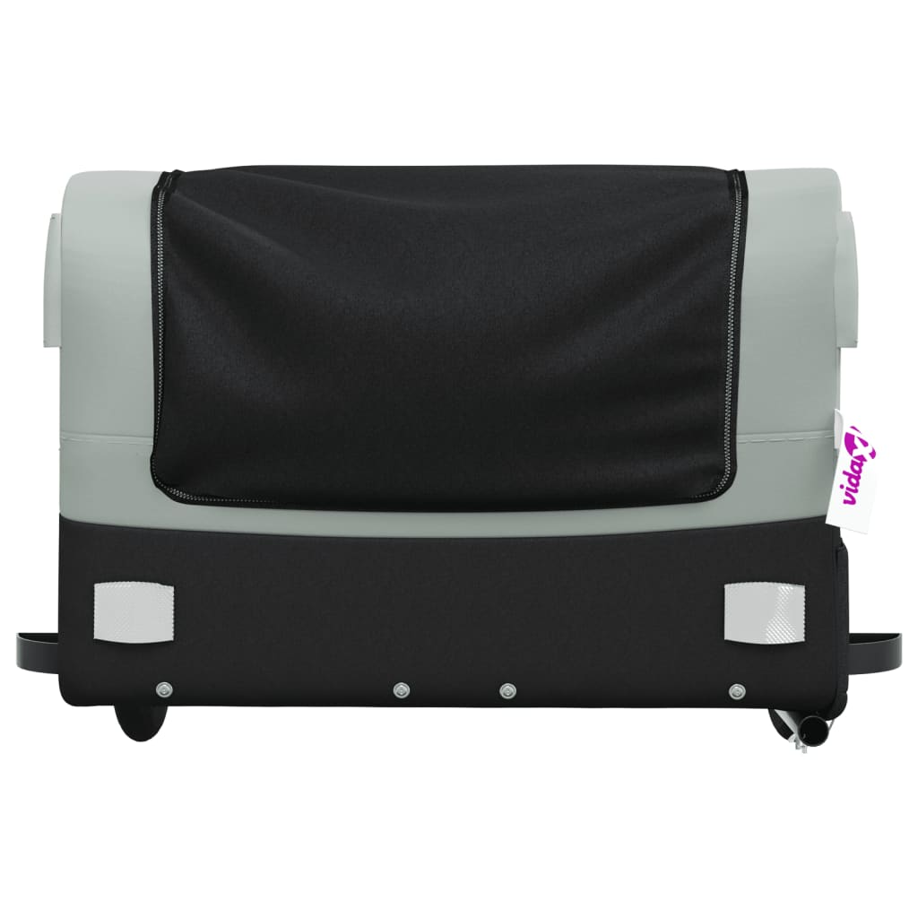 vidaXL Bike Trailer Black and Grey 45 kg Iron