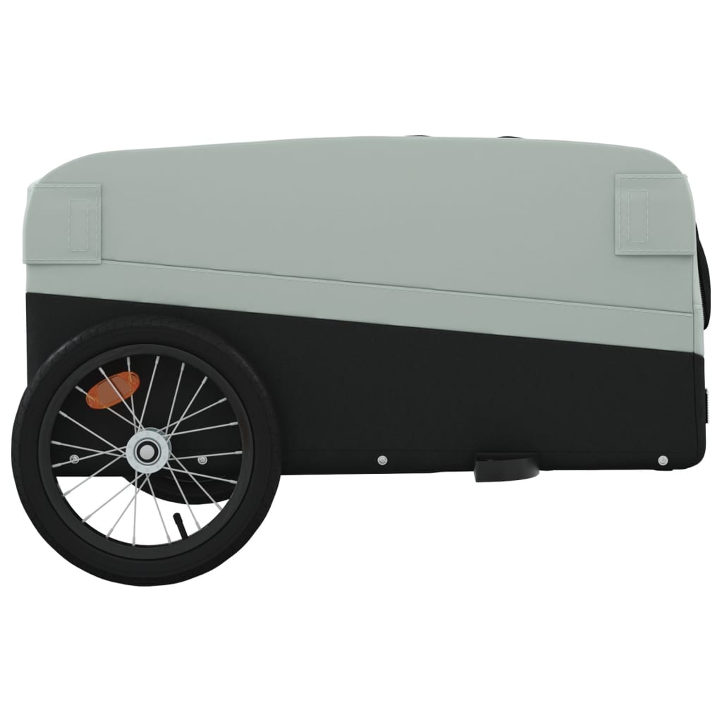 vidaXL Bike Trailer Black and Grey 45 kg Iron
