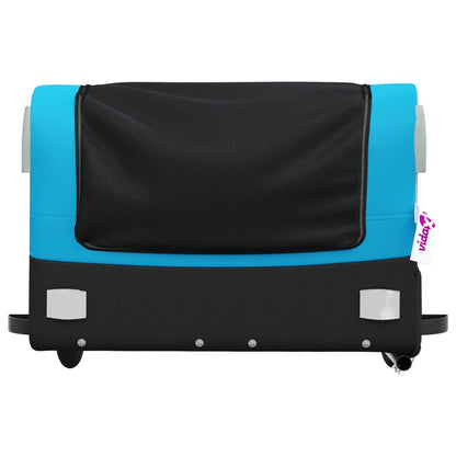 vidaXL Bike Trailer Black and Blue 45 kg Iron