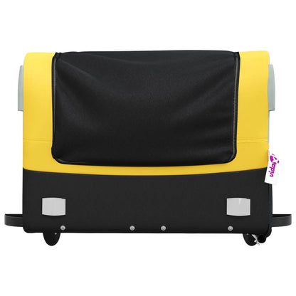 vidaXL Bike Trailer Black and Yellow 45 kg Iron