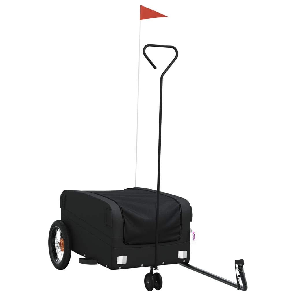 vidaXL Bike Trailer Black 30 kg Iron