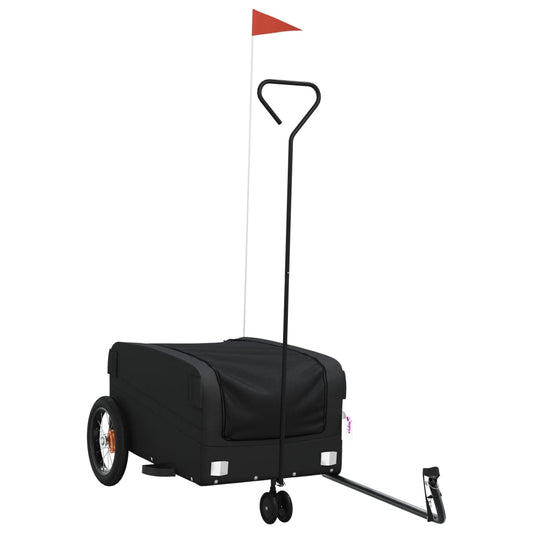 vidaXL Bike Trailer Black 30 kg Iron