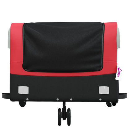 vidaXL Bike Trailer Black and Red 45 kg Iron