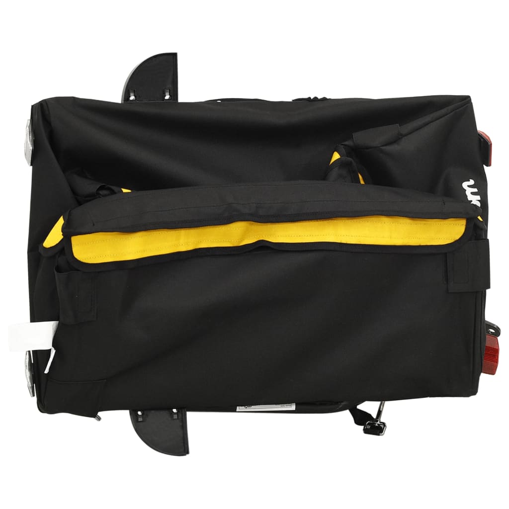 vidaXL Bike Trailer Black and Yellow 30 kg Iron