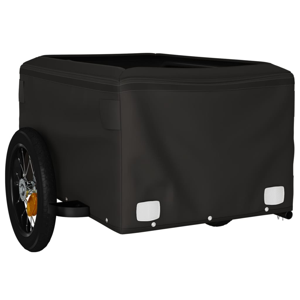 vidaXL Bike Trailer Black and Blue 30 kg Iron