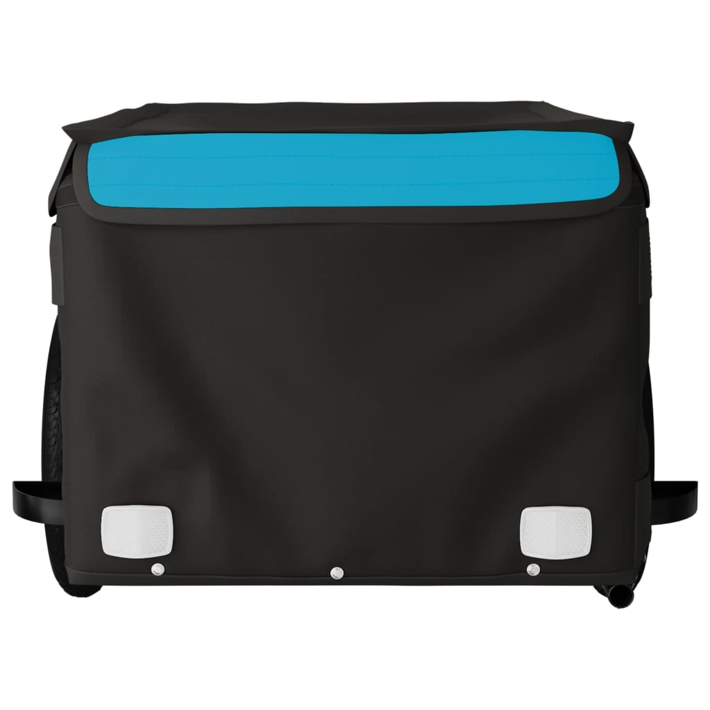 vidaXL Bike Trailer Black and Blue 30 kg Iron