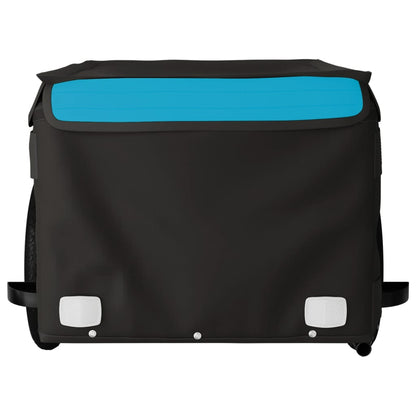 vidaXL Bike Trailer Black and Blue 30 kg Iron