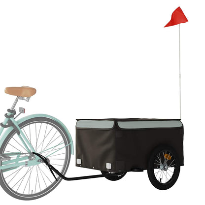 vidaXL Bike Trailer Black and Grey 45 kg Iron