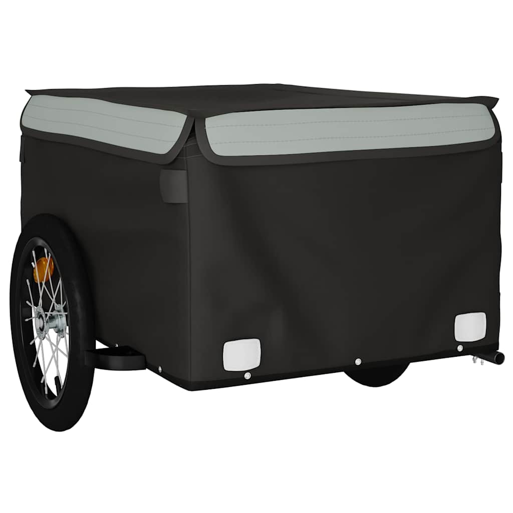 vidaXL Bike Trailer Black and Grey 45 kg Iron