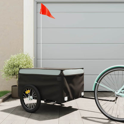 vidaXL Bike Trailer Black and Grey 45 kg Iron