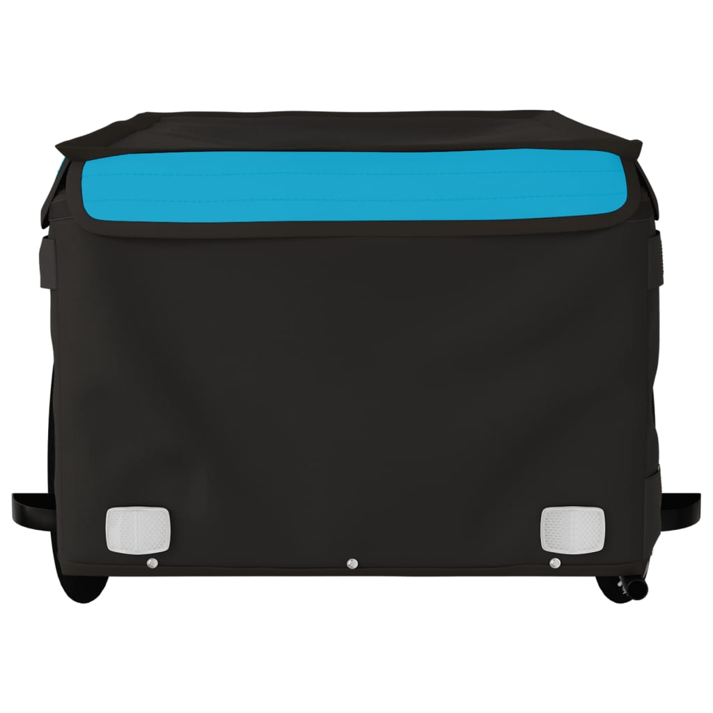 vidaXL Bike Trailer Black and Blue 45 kg Iron