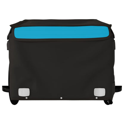 vidaXL Bike Trailer Black and Blue 45 kg Iron