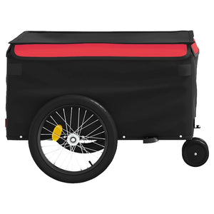 vidaXL Bike Trailer Black and Red 30 kg Iron