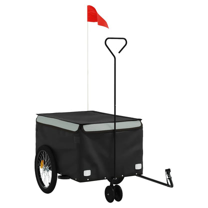 vidaXL Bike Trailer Black and Grey 30 kg Iron