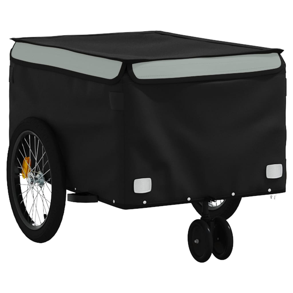 vidaXL Bike Trailer Black and Grey 30 kg Iron
