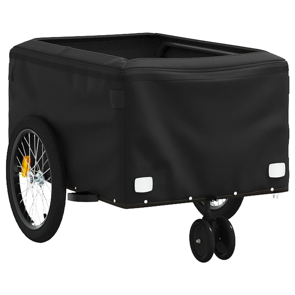 vidaXL Bike Trailer Black and Blue 30 kg Iron