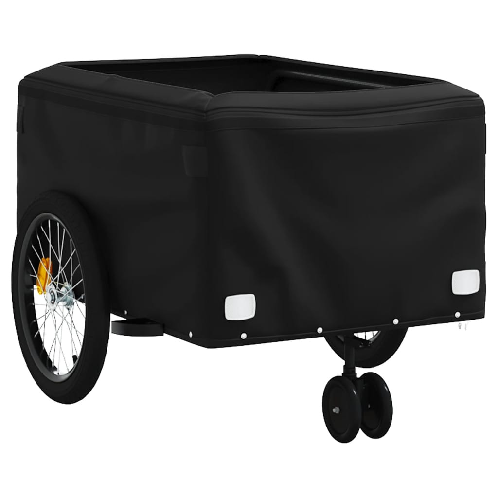 vidaXL Bike Trailer Black and Blue 45 kg Iron