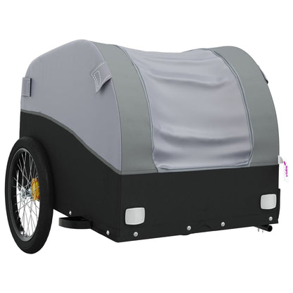 vidaXL Bike Trailer Black and Grey 30 kg Iron
