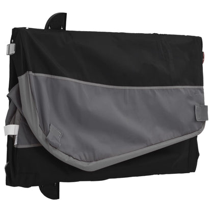 vidaXL Bike Trailer Black and Grey 30 kg Iron
