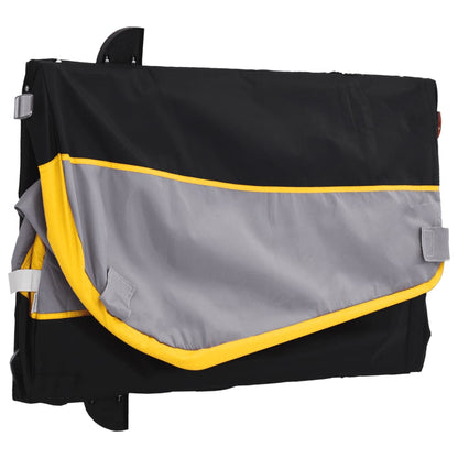 vidaXL Bike Trailer Black and Yellow 30 kg Iron