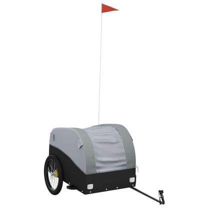 vidaXL Bike Trailer Black and Grey 45 kg Iron