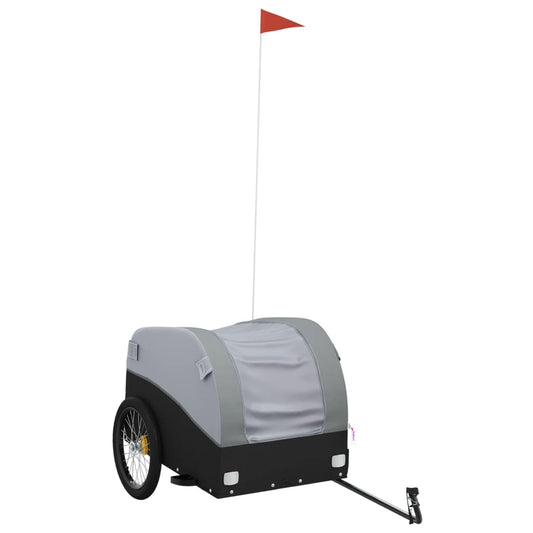 vidaXL Bike Trailer Black and Grey 45 kg Iron