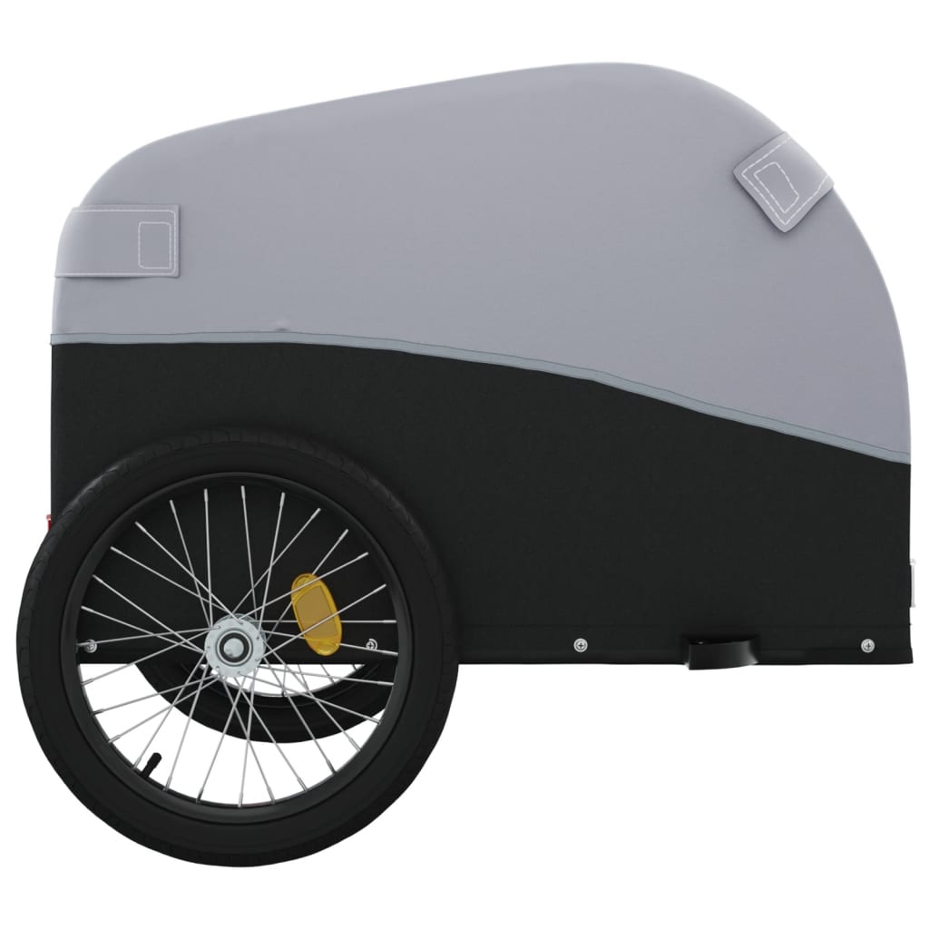 vidaXL Bike Trailer Black and Grey 45 kg Iron
