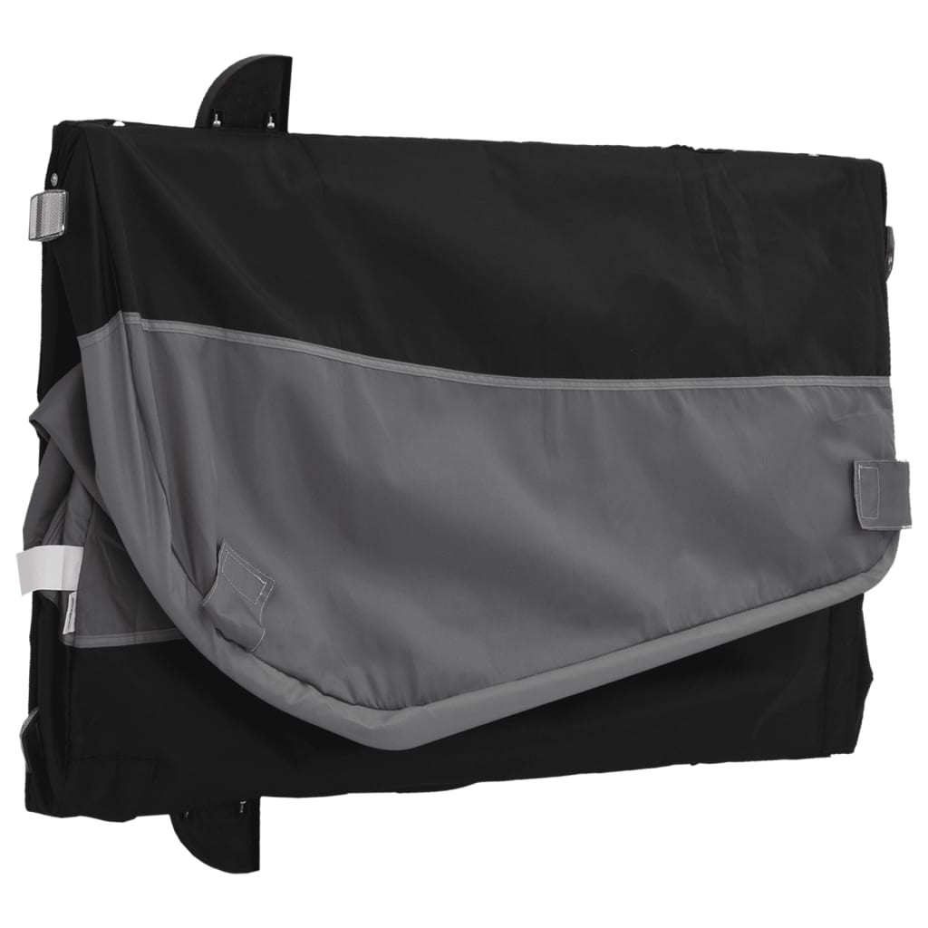 vidaXL Bike Trailer Black and Grey 45 kg Iron