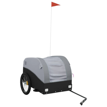 vidaXL Bike Trailer Black and Grey 45 kg Iron