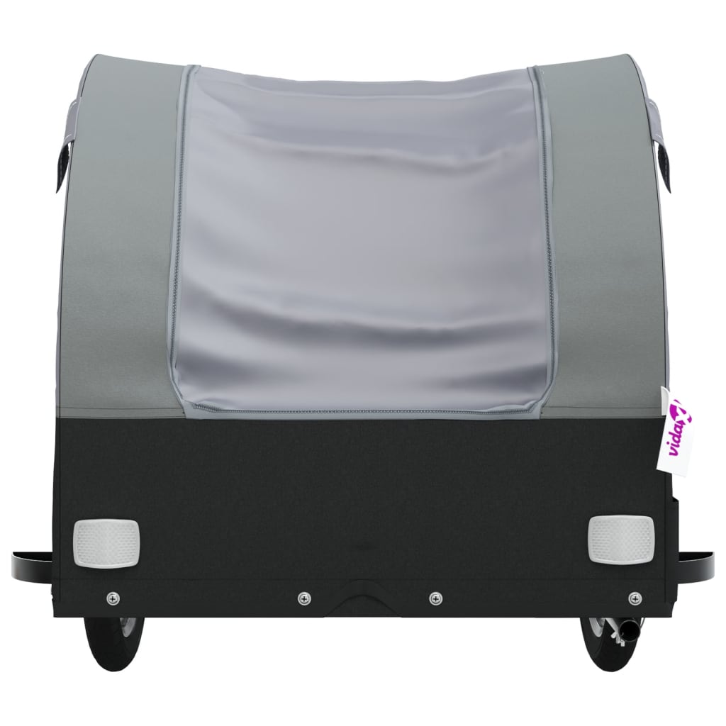 vidaXL Bike Trailer Black and Grey 45 kg Iron