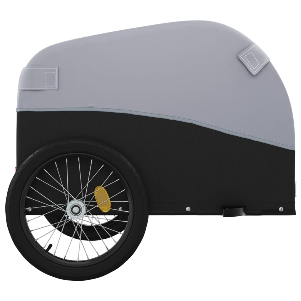 vidaXL Bike Trailer Black and Grey 45 kg Iron