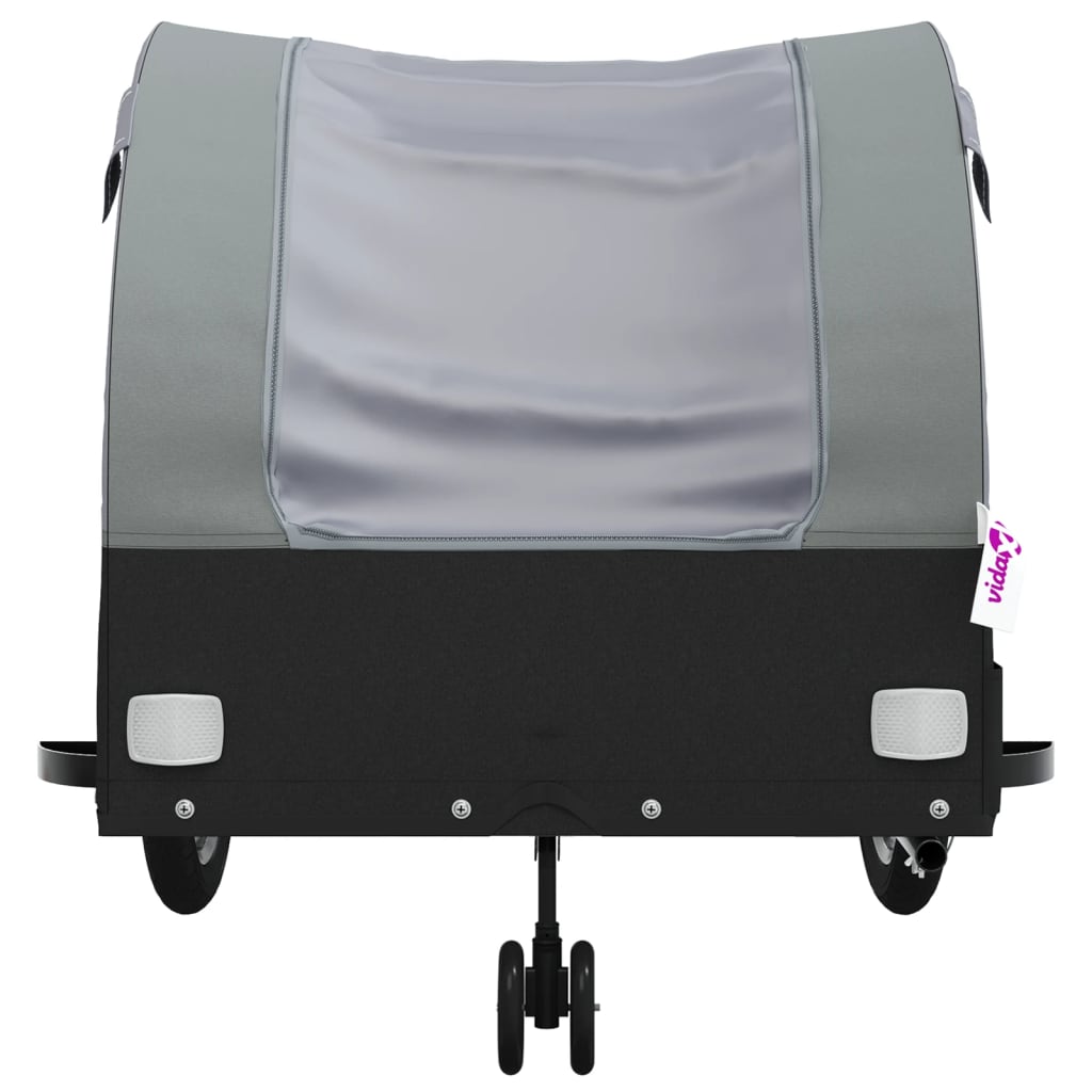 vidaXL Bike Trailer Black and Grey 45 kg Iron