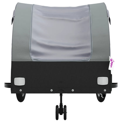 vidaXL Bike Trailer Black and Grey 45 kg Iron
