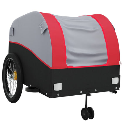 vidaXL Bike Trailer Black and Red 45 kg Iron