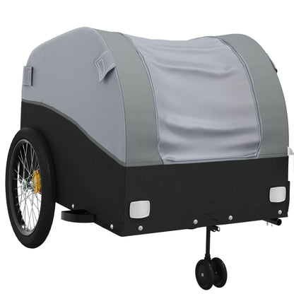 vidaXL Bike Trailer Black and Grey 45 kg Iron