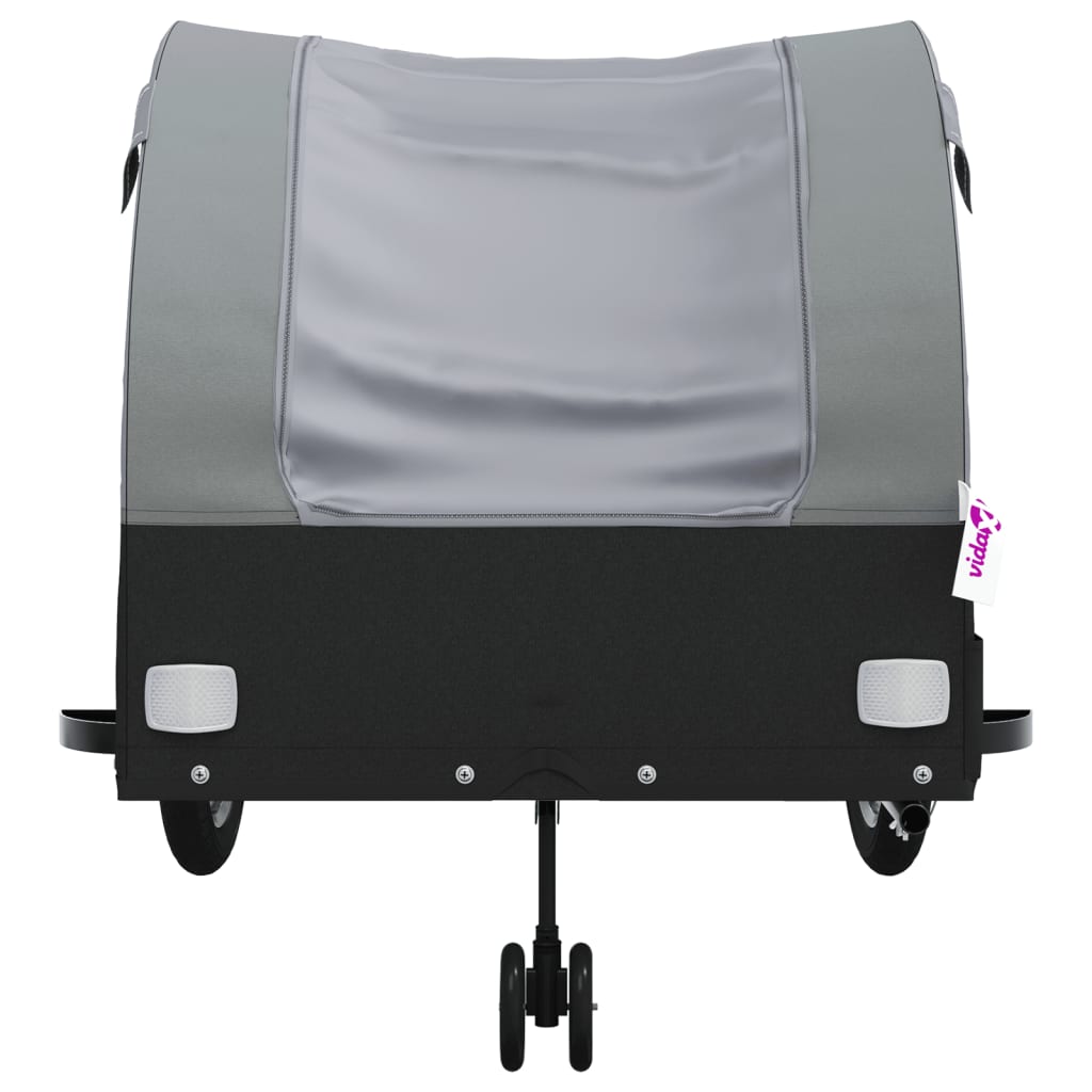 vidaXL Bike Trailer Black and Grey 45 kg Iron