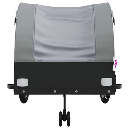 vidaXL Bike Trailer Black and Grey 45 kg Iron