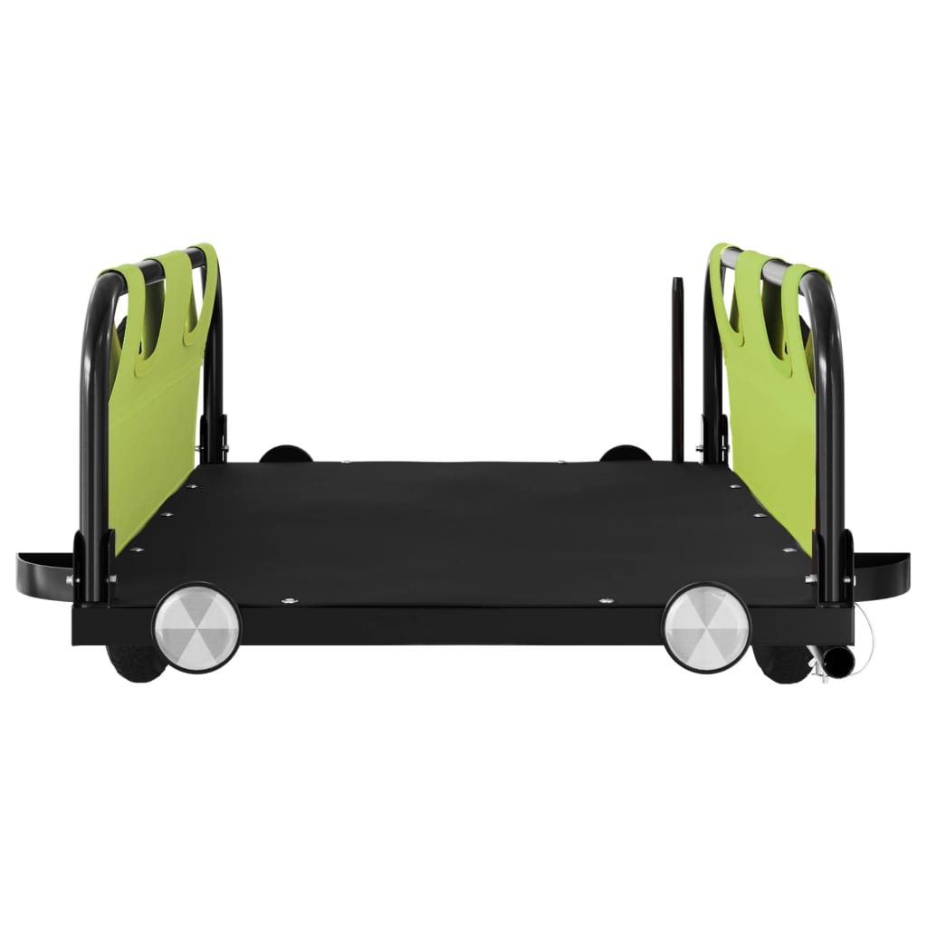 vidaXL Bike Trailer Green Oxford Fabric and Iron