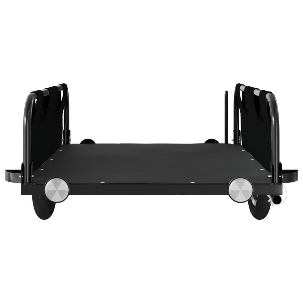 vidaXL Bike Trailer Black Oxford Fabric and Iron