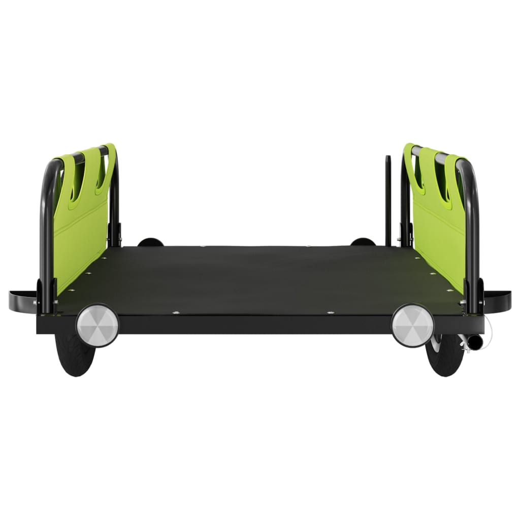 vidaXL Bike Trailer Green Oxford Fabric and Iron