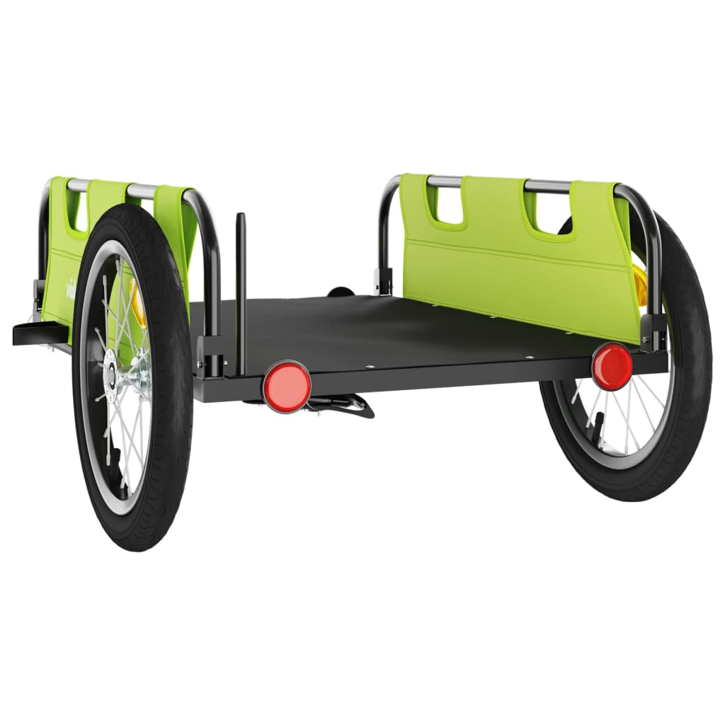 vidaXL Bike Trailer Green Oxford Fabric and Iron
