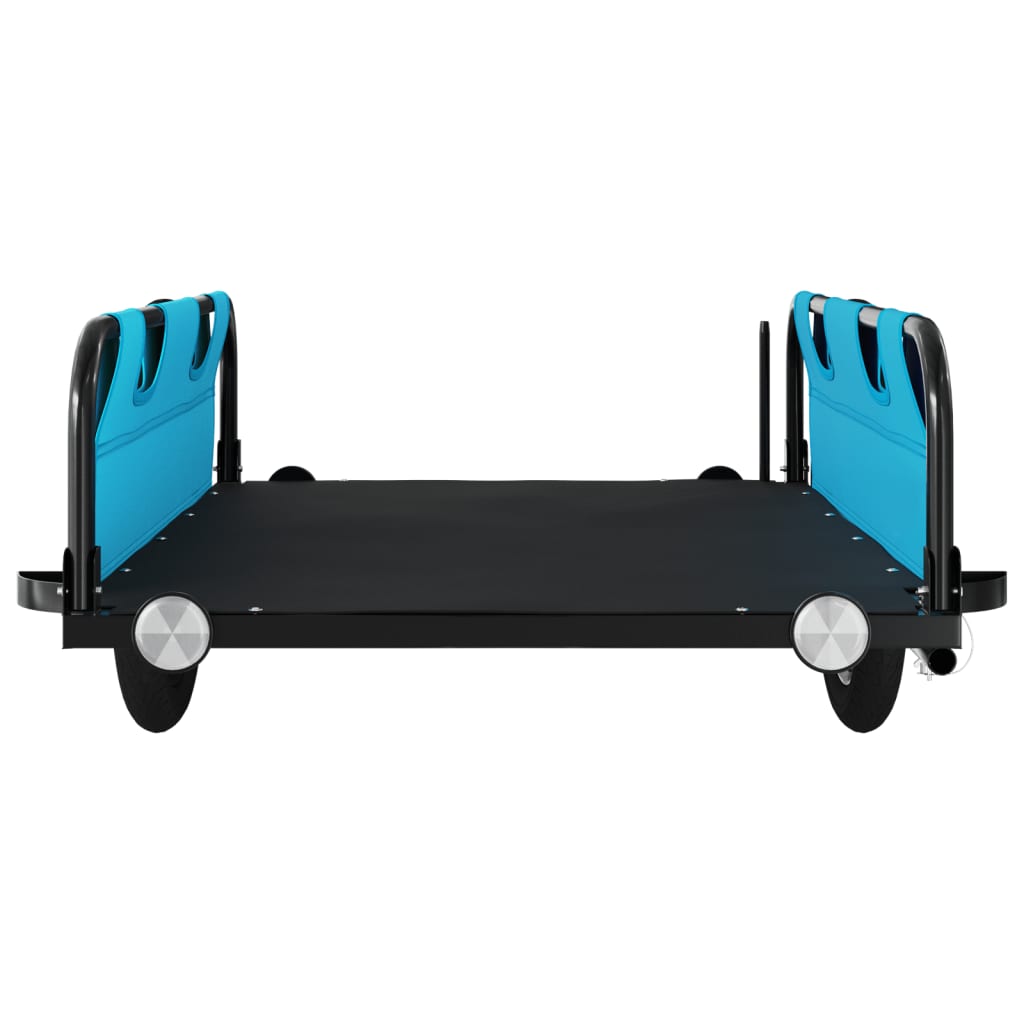 vidaXL Bike Trailer Blue Oxford Fabric and Iron