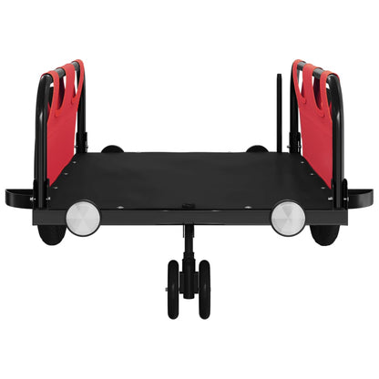 vidaXL Bike Trailer Red Oxford Fabric and Iron