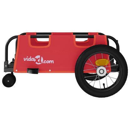 vidaXL Bike Trailer Red Oxford Fabric and Iron