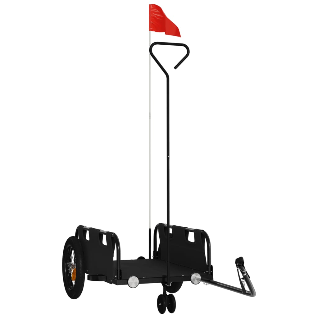 vidaXL Bike Trailer Black Oxford Fabric and Iron