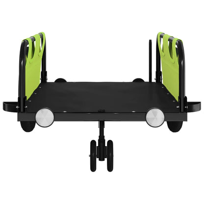 vidaXL Bike Trailer Green Oxford Fabric and Iron